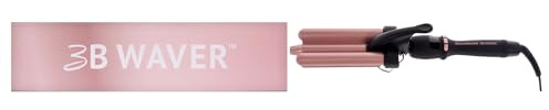 The Beachwaver Co. 3B Waver - Midnight Rose | Triple Barrel Hair Waver for Mermaid Waves | Professional Curling Iron with Adjustable Temperature, LED Screen, and Ceramic Barrels