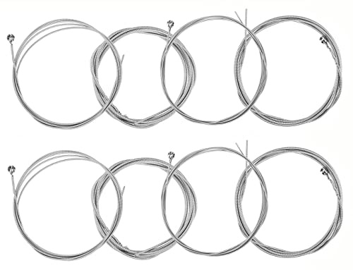 TUOREN 2Packs/4-String Set Bass Strings Nickel Plated Steel Roundwound Medium, 45-100 Gauge