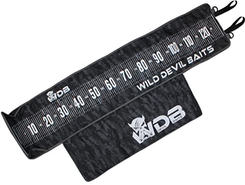 Angel-Berger Wild Devil Baits Camo Measure Mat 130cm Abhakmatte mit Maßband Predatory Fish