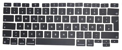 Pardarsey Neue Ersatz Tastatur Keycaps Tasten,Vollständiger Satz Ersatz Keycaps GR DE Germany Deutsch QWERTZ Kompatibel für MacBook Air 13.3 Modell A2337 M1 2020-2021 Jahr EMC 3598