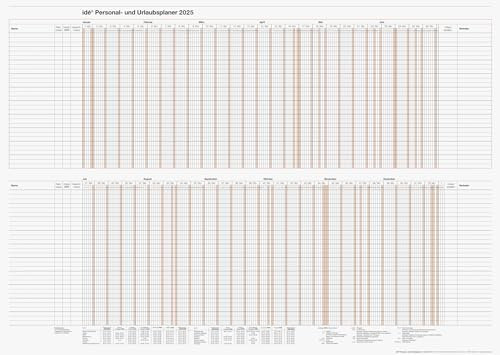 rido/idé Personal- und Urlaubsplaner (2025), 1 Seite = 12 Monate