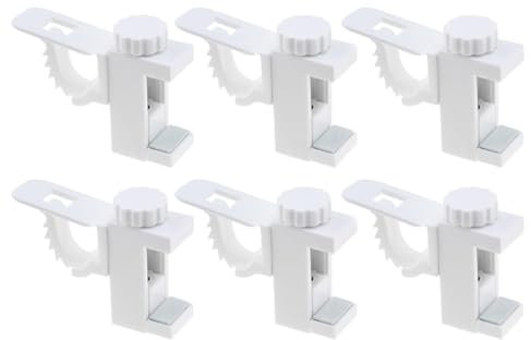 NIYATA - Soporte de barra para cortinas sin taladro, soporte de pinza para cortinas, barra de cortinas, sin taladrar, fijación de cortina sin taladrar para barra de cortinas