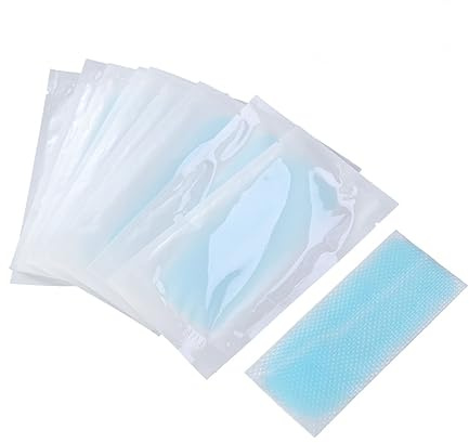 minkissy 10 Pezzi Gel Rinfrescante Pasta in Gel Pasta Rinfrescante Adesivo Estivo Strisce Rinfrescanti per Fronte Leniscono Mal di Testa Mal di Denti Affaticamento Stanchezza Insolazione