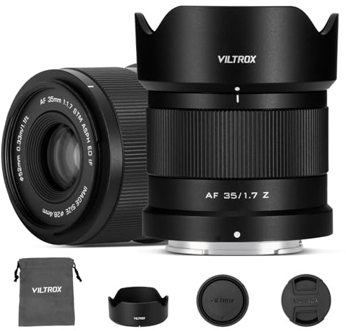 VILTROX 35mm F1.7 APS-C Prime Autofokus Objektive für Nikon Z Mount Kamera Objektive Standard Camera Lenses große Blende kompatibel für Nikon Z9 Z8 Z7 Z6 Z5 Z50 Z30 ZFC