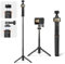 Osmo Pocket 3 Tripod for Go Pro Action Camera, Mini Table Desk Extendable Tripod Stand Small Handheld Selfie Stick with Quick Release 1/4'' Screw Vlog for DJI Action 5 Pro for Insta360 X4 Accessories