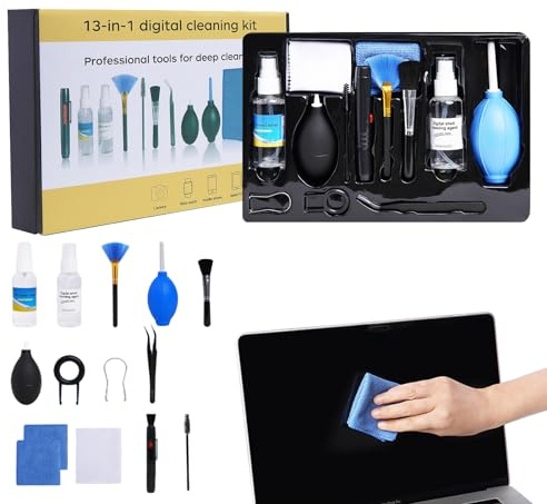 YNPQTDS Kit de limpieza para ordenador portátil, kit de limpieza para dispositivos electrónicos, accesorios de limpieza para electrónica, teléfonos móviles, tabletas, televisores, auriculares, PC