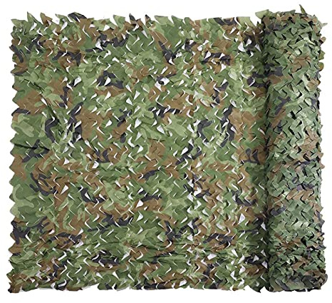 Woodland Camouflage Net Privacy Fence Screen Awning,For Garden Shooting Hunting Shade Sunscreen Net Green, For Outdoor With Mesh Attached Pergola Cover
