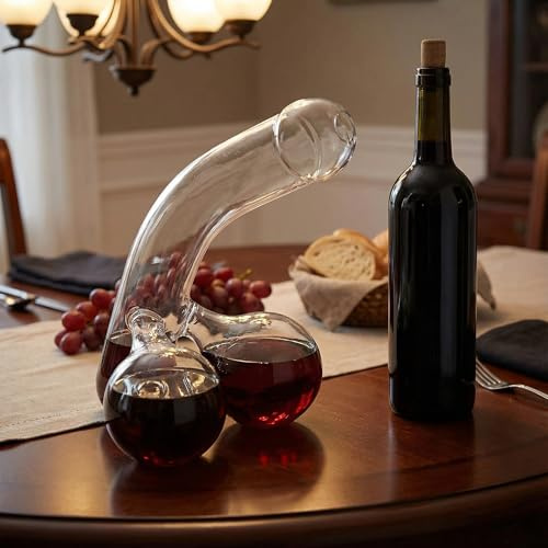Caraffa per whisky da uomo, dispenser per vino in vetro divertente, regalo simpatico per fidanzato, marito, caraffa per liquori creativa per bar, feste, compleanni o addio al celibato (400 ml)
