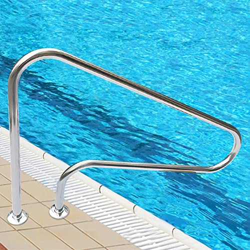MSHGSKU Säkerhetsräcke i rostfritt stål för nedgrävda pooler, enkel installation, lämplig för spa och vattenparker.