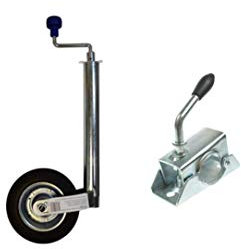 ASC Maypole 48mm Jockey Wheel with Solid Tyre - Trailer Caravan Horsebox with Clamp