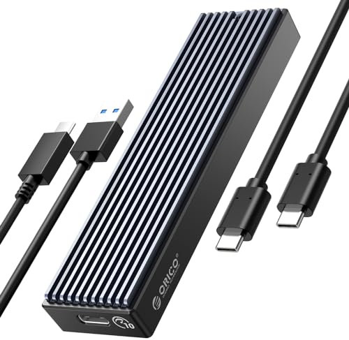 ORICO M.2 NVMe SSD Gehäuse USB-C Adapter 10Gbps USB3.2/ USB3.1 Gen2 für PCIe NVMe M-Key/M+B Key SSD, Externe M2 SSD Gehäuse Größe 2230/ 2242/ 2260/ 2280, Untersützt UASP-M2PV