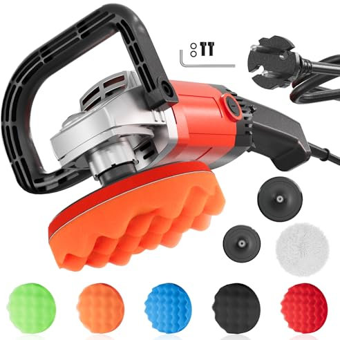 XPOtool Pulidora 1200W Lijadora 6 velocidades hasta 3000rpm Set de pulidora rotativa