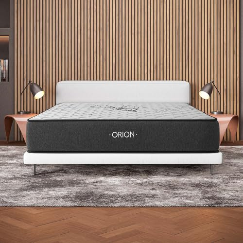 COSMOS - Colchón Viscoelástico 180x200 cm - Altura 30 cm - Orion - Espuma HR y Blue Latex - Firme, Transpirable, Hipoalergénico, Ergonómico - Cara Invierno Verano, 7 Zonas Confort