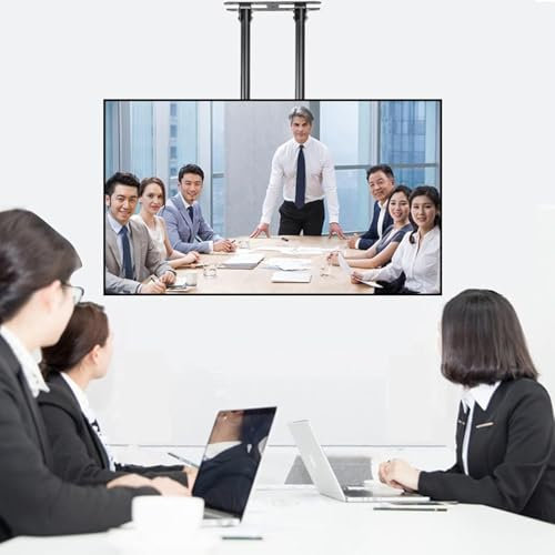 LwsCUiH Brazo del Monitor Soporte de Montaje en Techo for TV, Soporte de TV con inclinación Ajustable for Pantalla Plana con CD de 37-80' y televisores curvos
