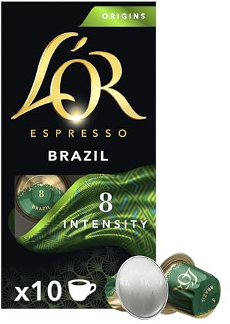 L'OR Brazil Cápsulas | Intensidad 8 | 200 Cápsulas Compatibles Nespresso