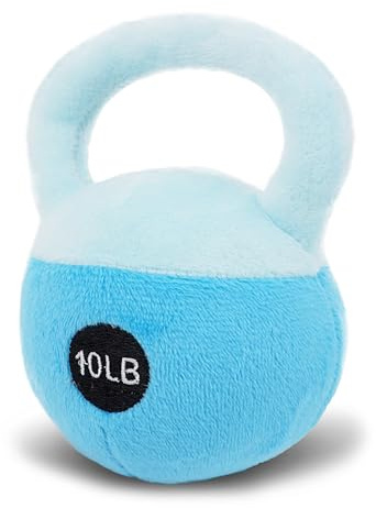 Lullaberry My First Kettlebell - Giocattolo sensoriale per bambini, 12 cm, morbido sonaglio per bambini, in blu, sicuro e facile da impugnare, perfetto per genitori attivi