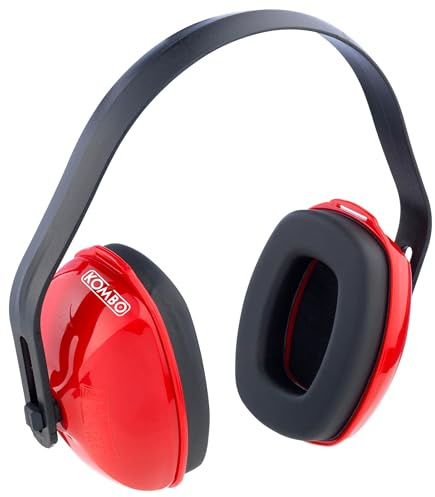 Generico KOMBO Cuffia Antirumore Professionale, Padiglioni Regolabili, Attenuazione 27dB, Certificata CE EN352-1:2002