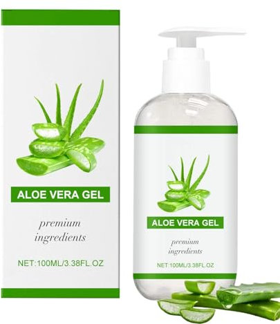 Aloe Vera Gel Bio für Gesicht, Natürliche, Beruhigende und Pflegende Feuchtigkeitscreme After Sun,Natürliche Aloe Creme für trockene Haut, Sonnenbrand,Ideal für Sonnenbrand Reparieren