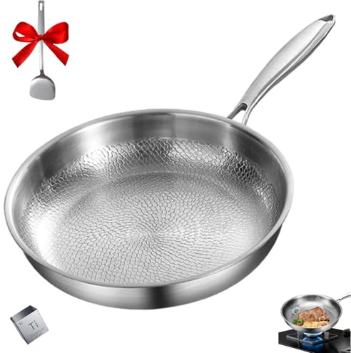 Tovara Titanium Pro-panna, professionella köksredskap av hamrad titan, reptålig non-stick belagd kastrull som är jämnt uppvärmd och diskmaskinssäker, (without lock, 26 cm)