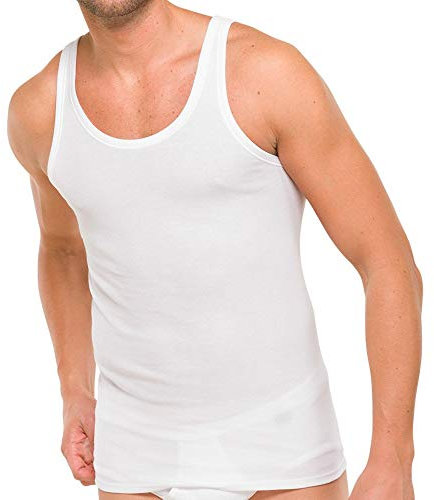 Schiesser Cotton Essentials Feinripp Unterhemd - 205144-4er Spar-Pack (5 Weiß)