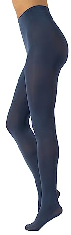 CALZITALY Collants Opaque en Douce Microfibre de Couleur | S, M, L, XL, XXL, 3XL, 4XL | 80 DEN | Fabriqué en Italie (L, Bleu Jeans)