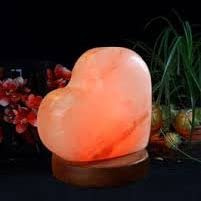 Lampada da tavolo creativa in cristallo a forma di cuore Lampada da tavolo Lampada da sale naturale himalayana Lampada a LED Lampada da notte purificatore d'aria