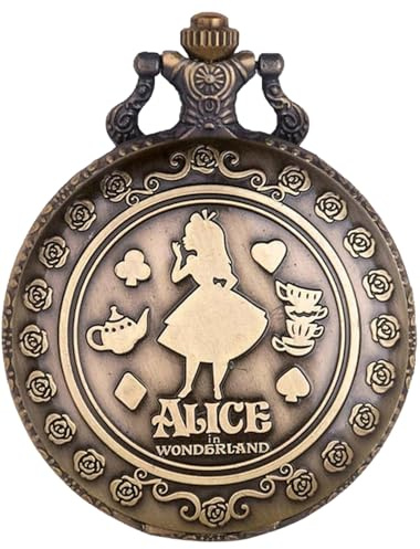 Tiong Retro Pocket Watch Quartz Antique Birthdays Party Cosplays Best Gifts