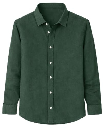 Blue coast yachting Camicia a Righe da Uomo, 100% Lino, Manica Lunga, vestibilità Regular/Slim, Stile Casual ed Elegante, Traspirante per l’Estate.