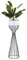 HowHomely Moderne Blumenständer Metall 68 cm Hoch mit Weiß Blumentopf Rund 18 cm Ø auf Robuste Schwarz Ständer - Pflanzenständer zur Dekoration Innenräumen