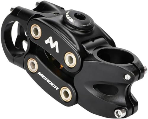 31,8 mm Federungsvorbau für Fahrräder mit 4 austauschbaren Schraubenfedern unterschiedlicher Steifigkeit, 7° 90 mm, stoßdämpfender Fahrradlenkervorbau für MTB, Gravel-Bikes, E-Bike