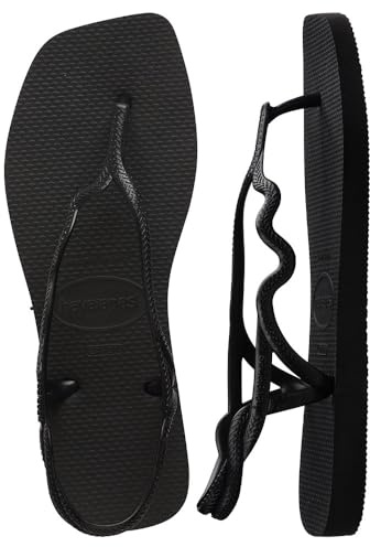 Havaianas - Soleil, Sandali A T Da Donna Eleganti, Resistenti E Confortevoli, Chiusura Posteriore, Cinghie Ondulate E Suola Con Bordi Squadrati