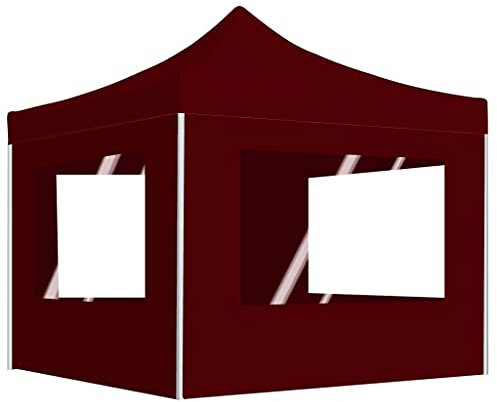 Gecheer Cenador profesional plegable de aluminio con paredes, 2 x 2 m, cenador de exterior, toldo, pérgola con lona, pabellón de jardín, carpa para fiestas, cenador para barbacoa, A48933