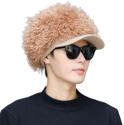 kokdid Herren-Strickmütze, bequem, warm, Outdoor-Sportmütze, modische Entenschnabelmütze für Outdoor-Aktivitäten, Khaki