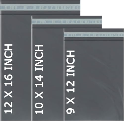 Efforias 45 Mixed Mailing Postal Self-Seal Closure Plastic Bags Envelopes for Posting Clothes, Postal, Packaging, Shipping Tempered Proof