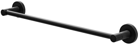 Amig - Bathroom towel rail Mod. Gorliz-2 - Wall-mounted towel holder Screws included - 503 x 43 x 62 mm - Stainless steel and Zamak - Matt black