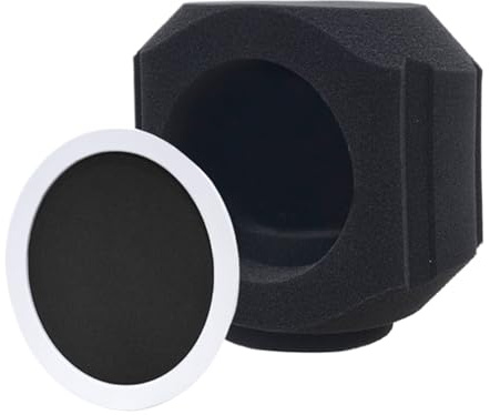 Genérico Antiviento para Micrófono | Filtro Reductor De Reflexiones para Micrófono,Portátil Reductora de Ruido para Producción Musical y Edición de Audio