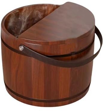 Seau À Pieds – Bassin Profond Ergonomique, Esthétique Avec Couvercle, Lavage Des Pieds De Style Spa En Bois, Cuve De Nettoyage Des Saunas De Relaxation | Station De Pédicure Pour Soins Personnels Pour