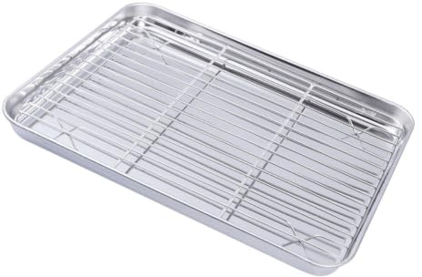 KAILIKETIY Teglie da Forno Griglia per Raffreddamento Set 2 Pezzi Design Robusto e Resistente in Acciaio Inossidabile per Pane e Torte a Strati in Cucina