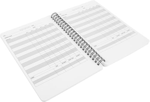 LIGIGWASH Workout Log Book Fitness Planning Notebook Exercise Journal A5 Coil Bound Paper and Metal Daily Fitness Schedule Planner for Staff and Teachers