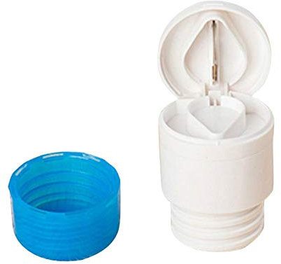 Aeromdale Découpeur de Médicaments 2-en-1 Coupe Pilule Médecine Comprimé Splitter Meuleuse - Bleu Coupe-Comprimés et Pilulier Cadeau