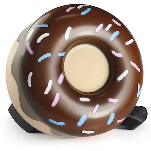 MARQUE Bike Bell for Adults & Kids – Nice, Loud, Crisp Ding Sound Bicycle Bell – Must Have Bicycle Accessories for Mountain, Beach Cruisers, Commuter, Kids Bike – Easy to Install on Handlebar (Donut)