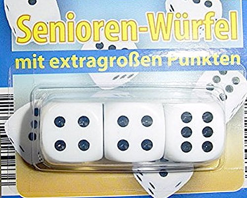 2371 Würfel weiß 3 Stück XL 19mm