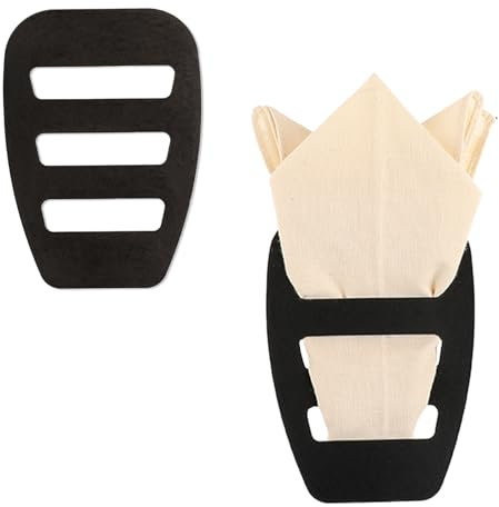 WLLHYF 2 Pack Einstecktuch Halter Set Herren für Hochzeit Smokings Anzüge Abendessen Jacken Herren Einstecktuch Zubehör