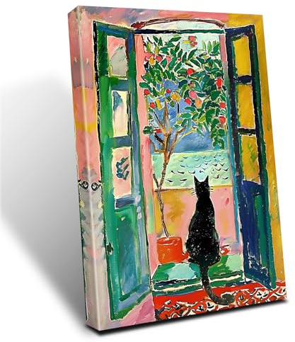 Henri Matisse Wall Art Prints Matisse Open Window Posters Colorful Aesthetic Pictures Modern Artwork Still Life Artwork Multicolor Natural Contemporary Canvas Wall Art for Bedroom-12x16inch/30x40cm