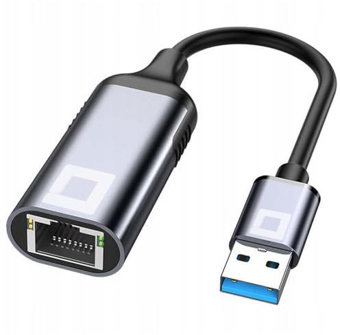 CO2 Adaptador de Red USB a Ethernet, Adaptador Gigabit RJ-45 LAN 10/100/1000 Mbps, Plug & Play, Indicadores LED, Chip Realtek RTL8153, Aluminio Gris Espacial, Compatible con MacBook, PC, TV Box (USB)