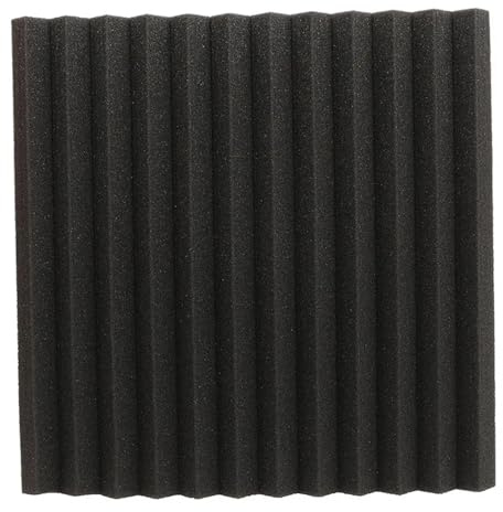 Paneles AcúSticos Espuma insonorizada negra/roja de 30x30xcm, baldosas de cuña absorbentes de sonido, espuma acústica con esponja for ruido, adecuada for estudio de sonido Para Estudio, Gaming, Podcas