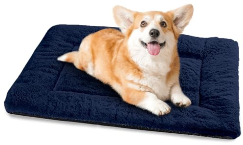 BaoDan Panier Chien, Tapis Chien Grande Taille, 75x50 cm Bleu Marine