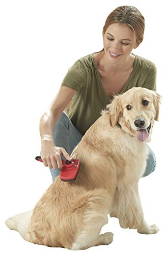 Franklin Sports Pet Supply Co. - SHED-MASTER- Dog Grooming Brush - Short Hair- De-shedding- For All Size Dogs- Reduce Shedding - self-cleaning