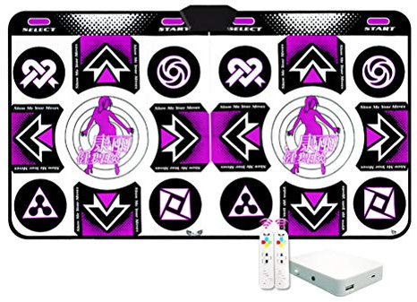 Stecto Doppelte Tanzmatte, Tanzmatte, rutschfest, langlebig, verschleißfest, Tanzmatte, Tanzmatte, Tanzmatte, Pad Dancer Blanket t mit USB PC, 165 x 81 cm