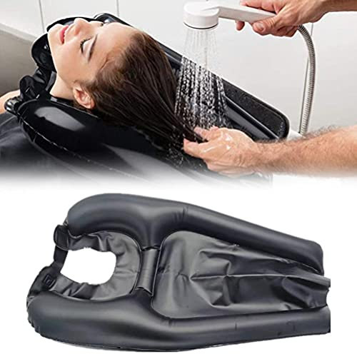 Settoo Bassin De Shampooing Gonflable En PVC, Tampon De Shampooing Portable Pour Gonfler Et Vider Rapidement Le Bassin De Lavage Des Cheveux Pour Les Femmes Enceintes, Les Personnes Âgées